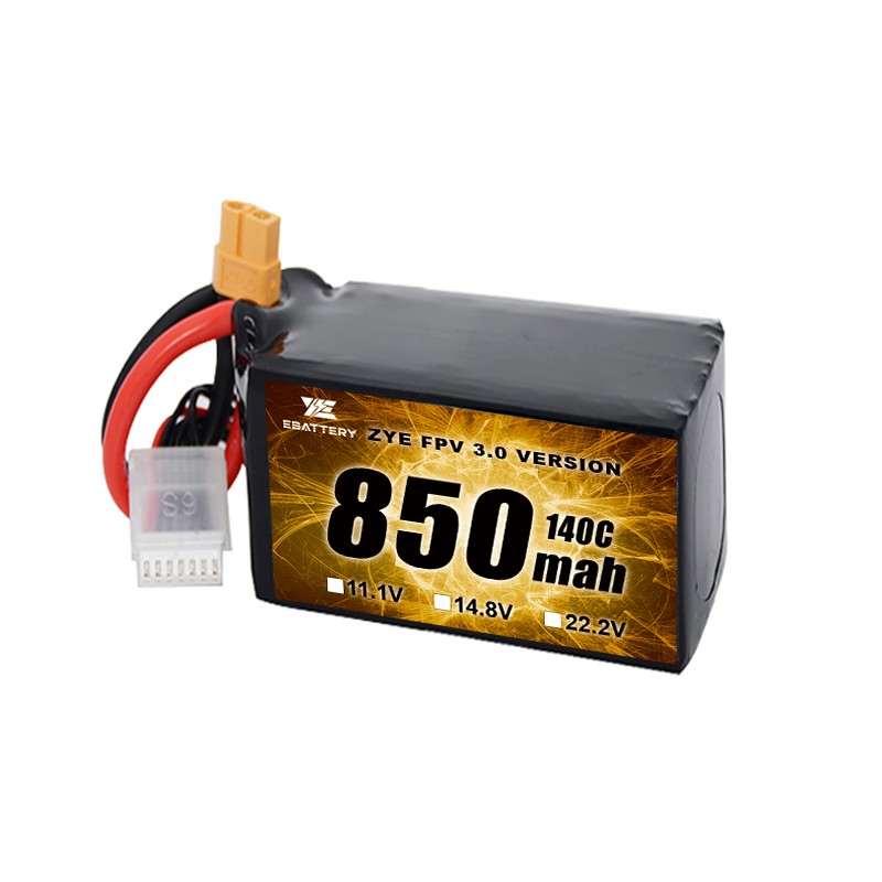 చిన్న పరిమాణం 850mah 1100mah 1300mah 1500mah FPV లిపో బ్యాటరీ